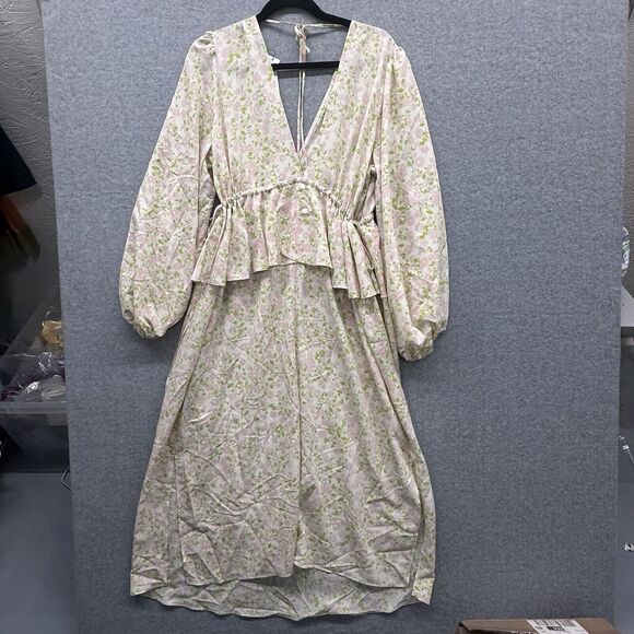 TopShop Maternity Dress Womens 16 Maxi Floral Spring Romantic Cottagecore NWT - Picture 3 of 5